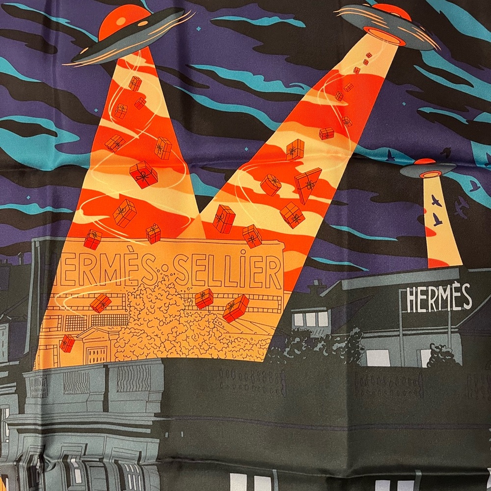 *SOLD* Hermès - Space Shopping au Faubourg - 90cm